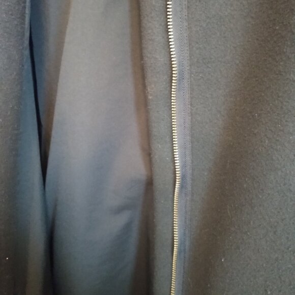 Time and Tru Women's Black Zip-Up Dress Coat - Picture 7 of 10